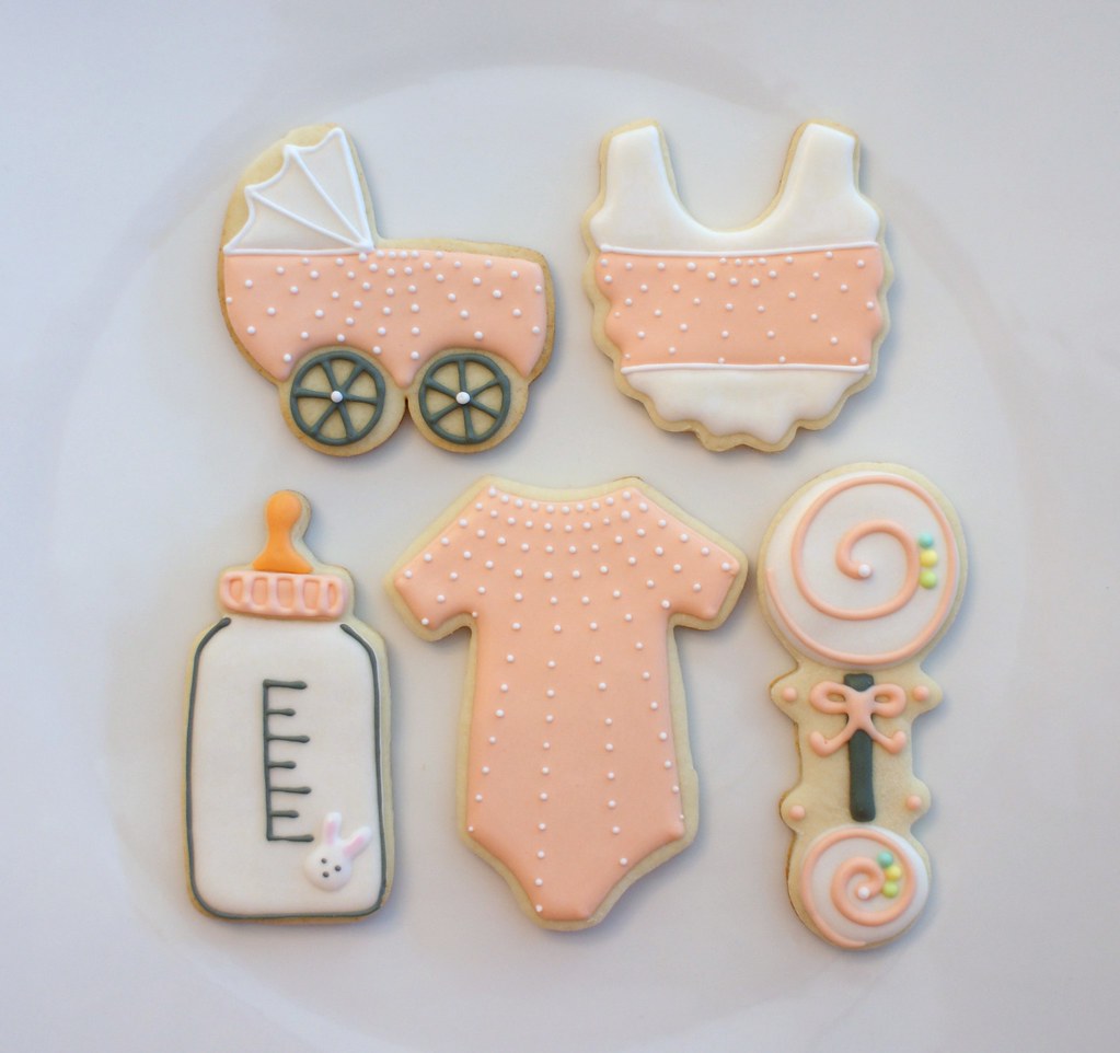Custom baby shower cookies sugartown Flickr