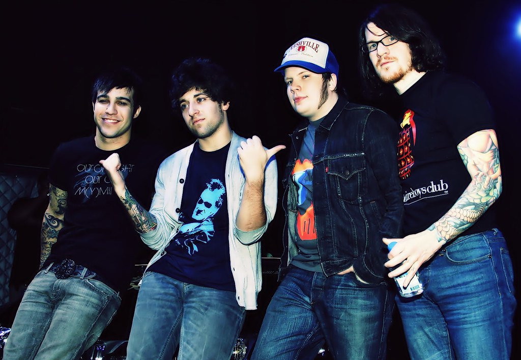 FALL OUT BOY Members of the music group Fall Out Boy, from… Flickr