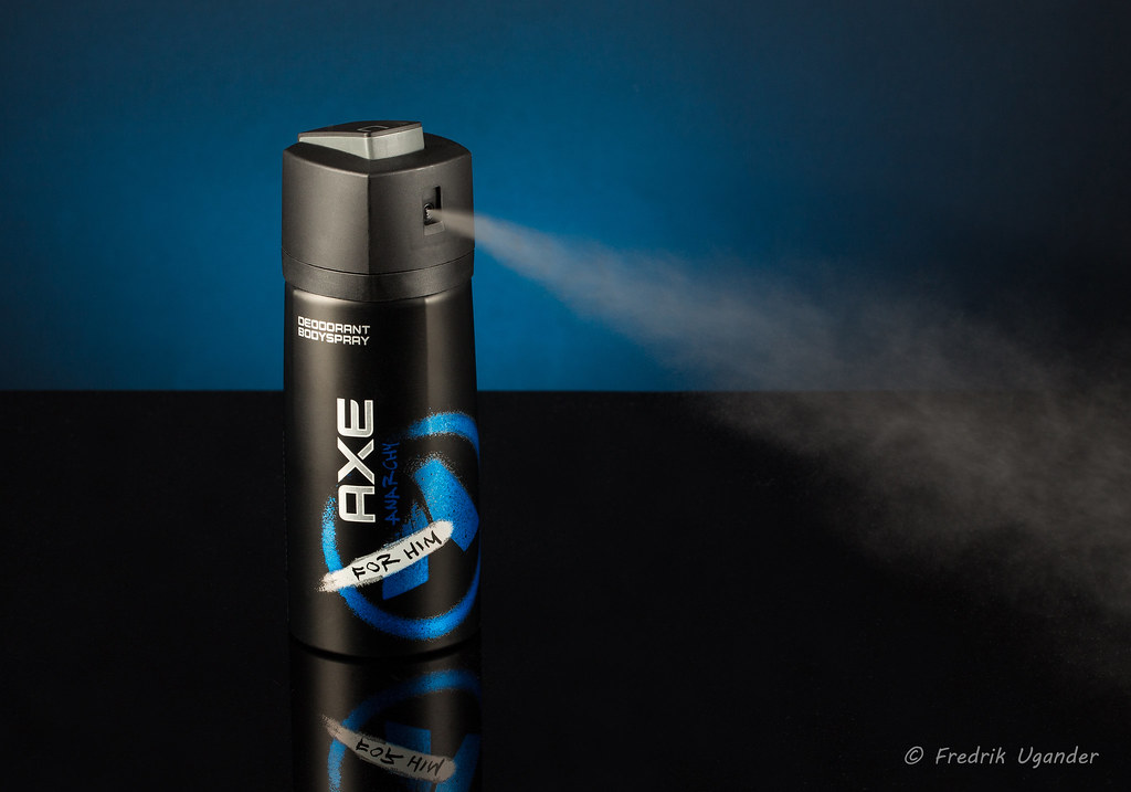 Spraying Deodorant Axe deodorant bodyspray in action on bl… Flickr
