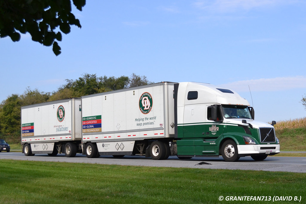 Old Dominion Volvo VNL670 with Doubles Trucks, Buses, & Trains by