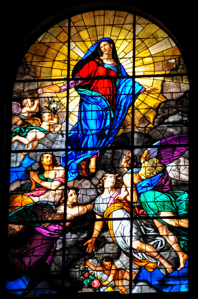 Virgin Mary Stained Glass Window at the Duomo di Milano (M… Flickr