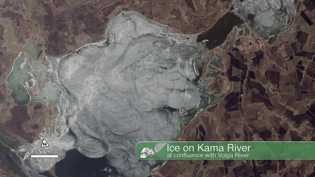 NASA Flyover of the Volga River [hd video] Ice on the Volg… Flickr
