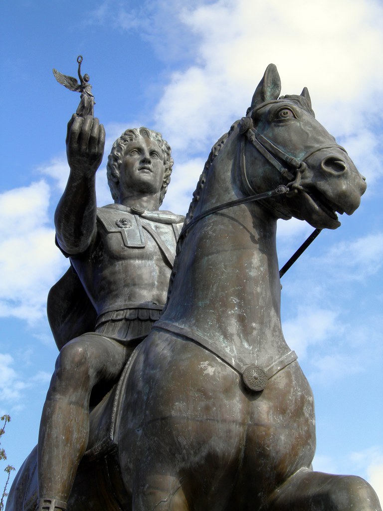 Statue of Alexander the Great riding Bucephalus and carryi… Flickr