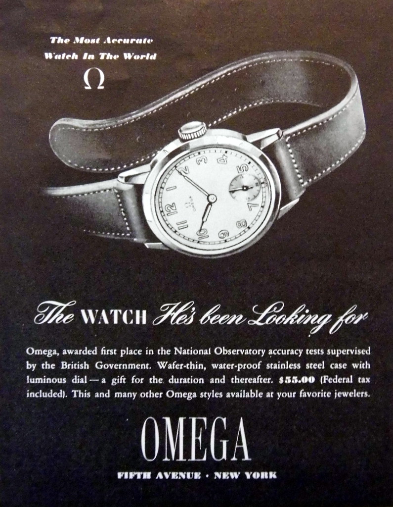 Omega Watch Ad, "The Most Accurate Watch in the World", Li… Flickr