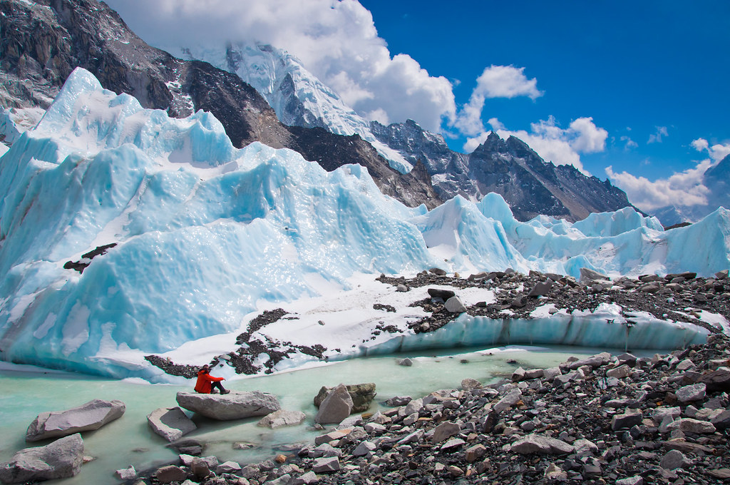 Glacier at Mount Everest Base Camp 2014, Hendrik Terbeck Flickr