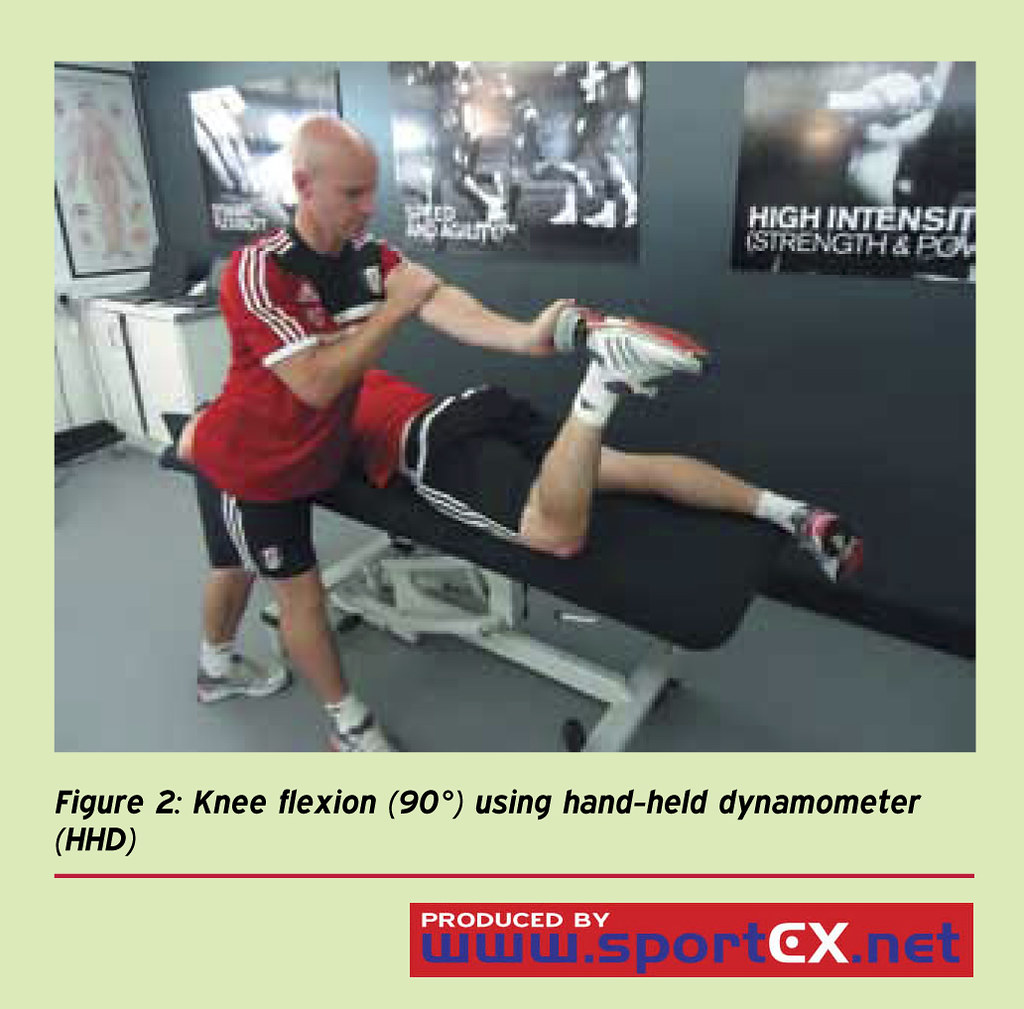Knee flexion (90°) using handheld dynamometer (HHD) Flickr