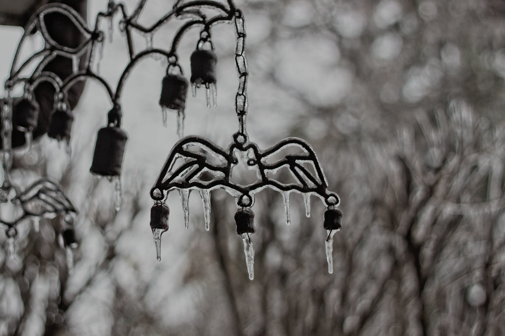 The Frozen Bat Old wind chime of mine....Frozen completely… Flickr