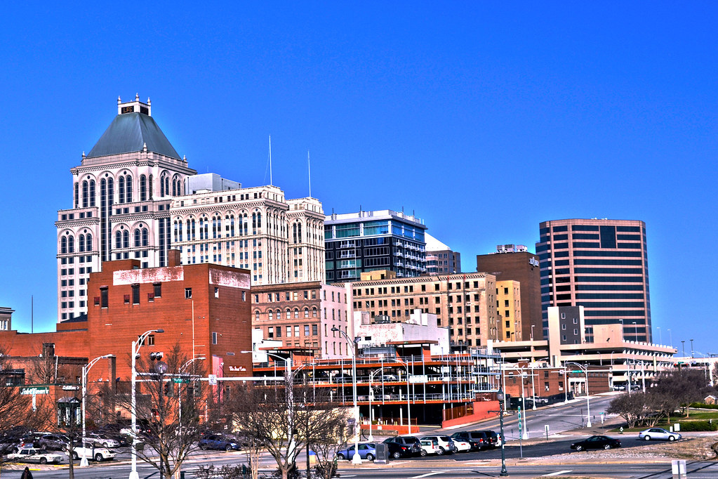 Greensboro Skyline, Greensboro NC, Downtown, Guilford Coun… Flickr