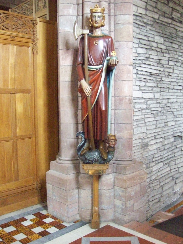 A STATUE OF SAINT OLAF The statue is located in St. Magnus… Flickr