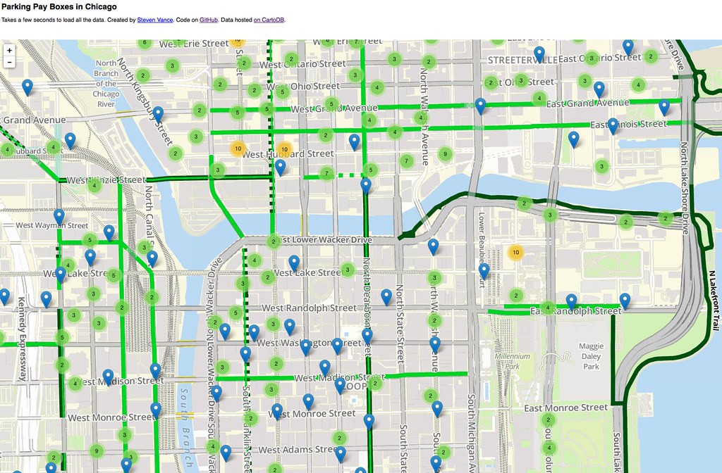 Parking Pay Boxes in Chicago map screenshot For a post o… Flickr