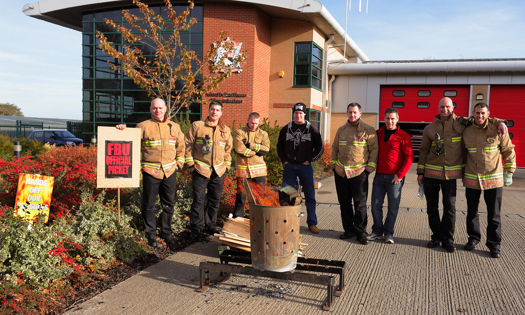 FBU strike picket outside North Earlham Fire station, Norw… Flickr