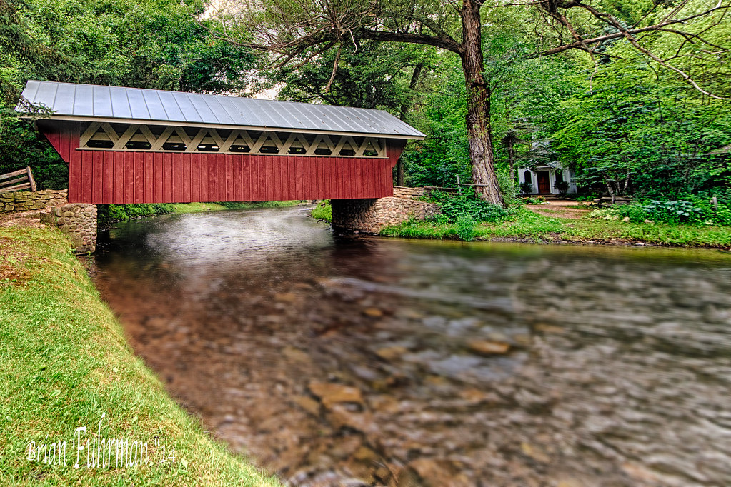 Red Mill's Covered Bridge (Color) This bridge is located a… Flickr