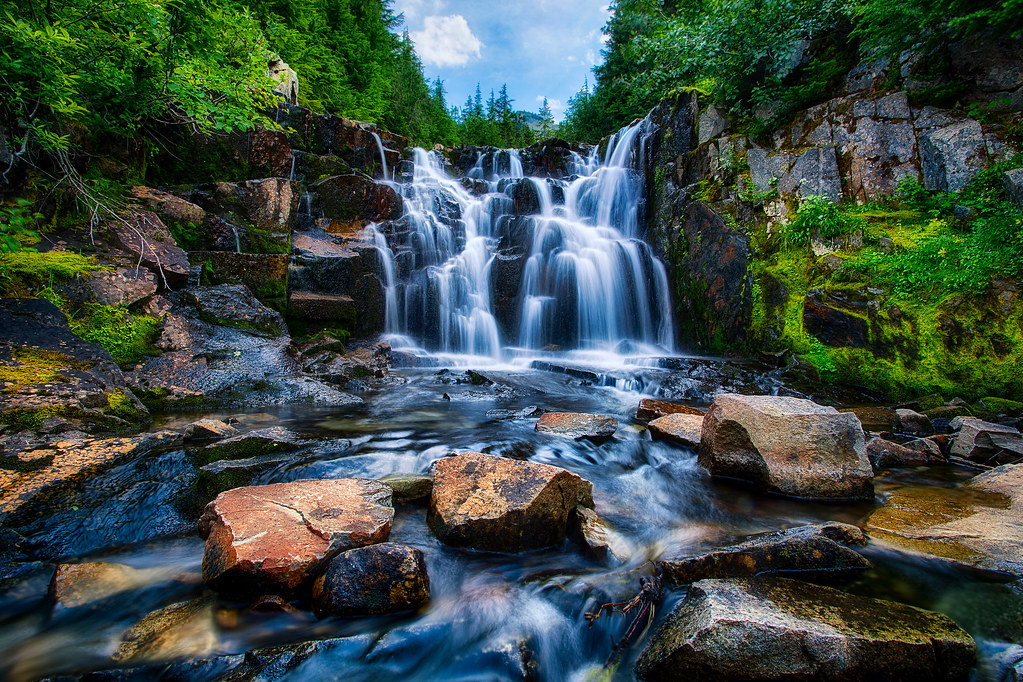 Waterfall in Mount Rainier National Park by Michael Matti Flickr