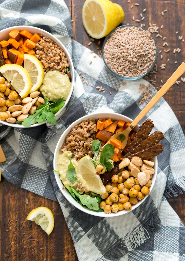 Fall Farro Protein Bowl Vegan Yack Attack