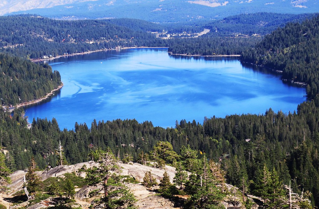 Donner Lake, California From high up 7,000 feet on Donner … Flickr