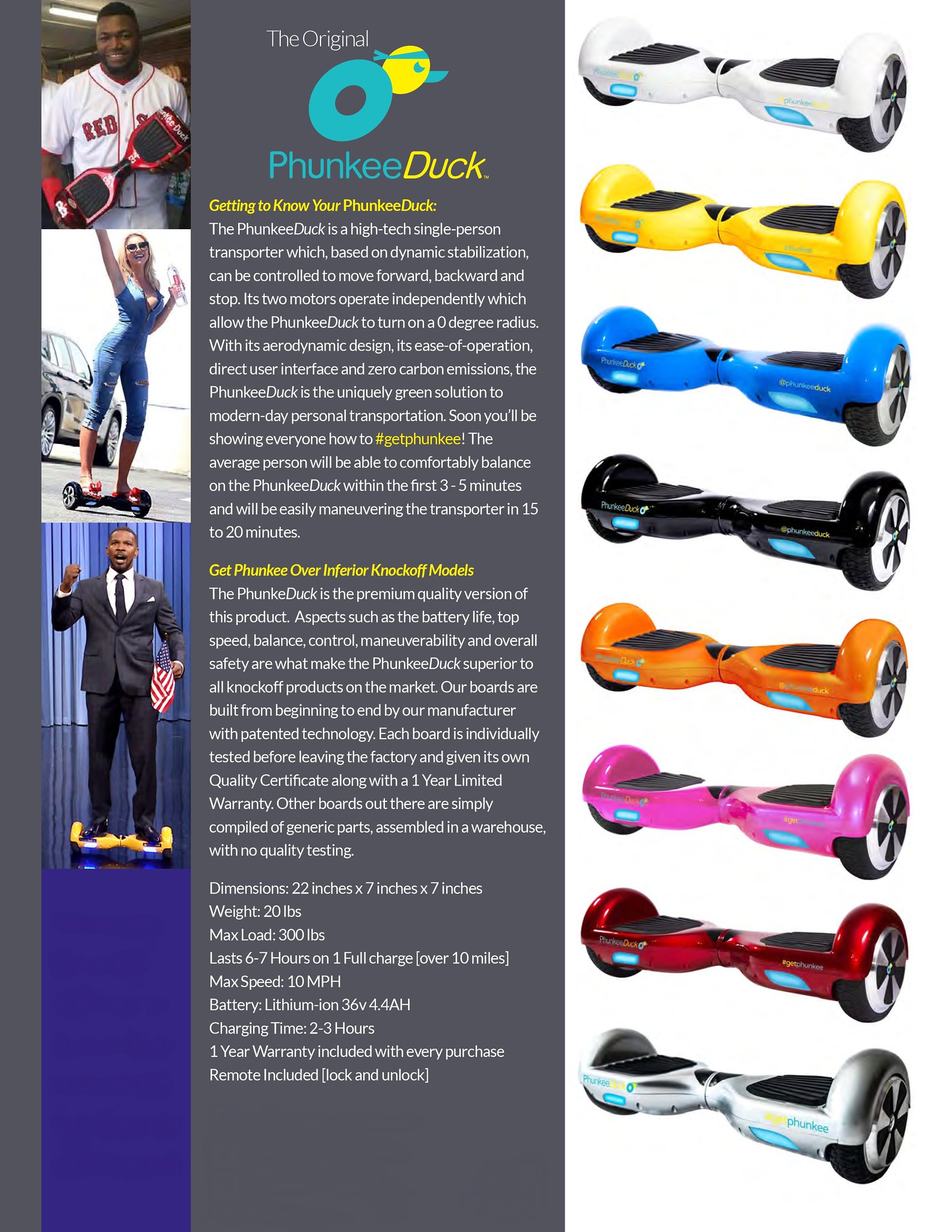 PhunkeeDuck Electric Balance Board