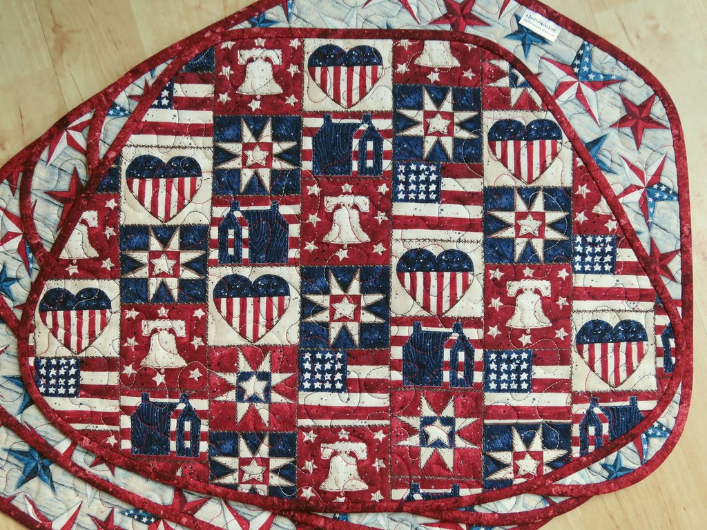 552_Americana Patriotic Placemat_j Quilted placemats made … Flickr