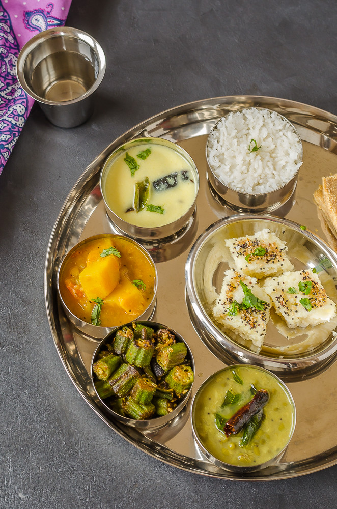 Gujarati Thali A Meal from Indian State of Gujarat MySpicyKitchen