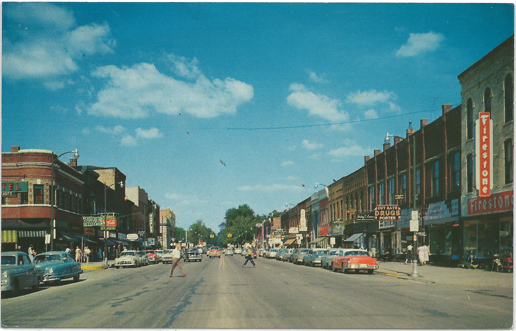 SW Sturgis MI 1950 Downtown Stores Businesses Homes HOTELS… Flickr