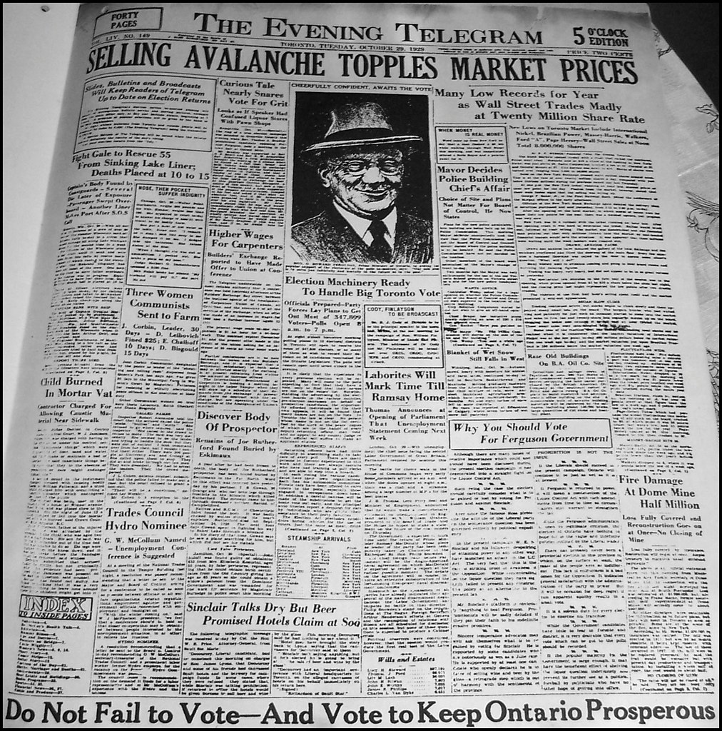 The Evening Telegram (Toronto), Tuesday, October 29, 1929