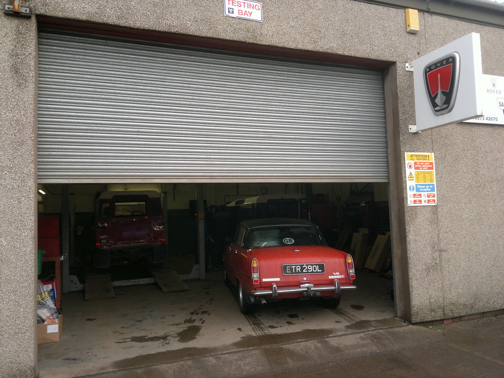 Rover in a Rover Garage Ethel with some Land Rovers Flickr