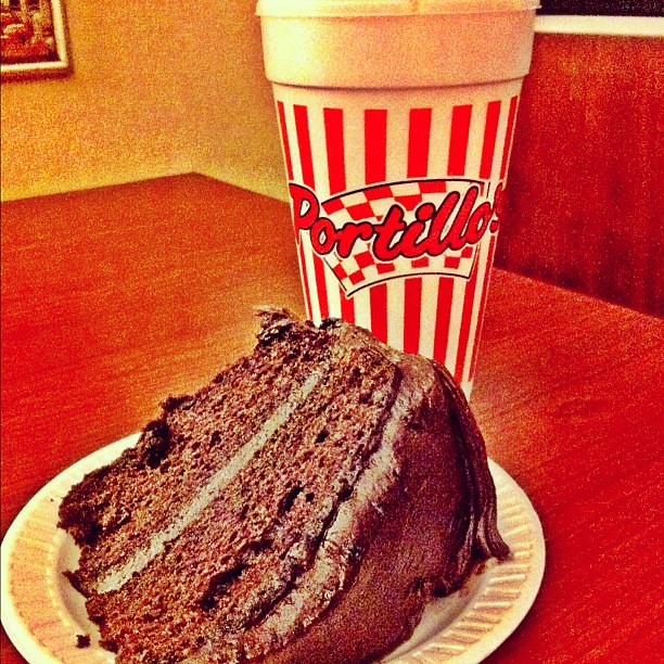 Preanniversary dessert. Portillo's chocolate cake and cho… Flickr