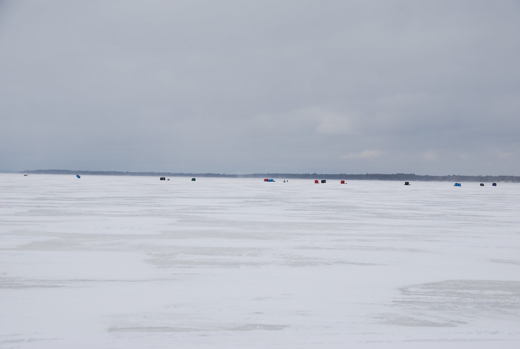 Ice Fishing Shanties on Houghton Lake, Michigan during Tip… Flickr