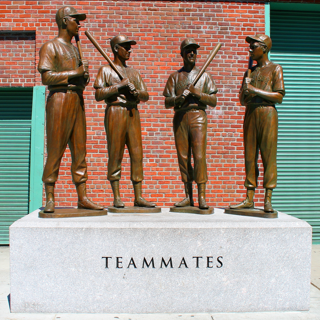 Teammates 'Teammates', a statue outside Fenway Park to hon… Flickr
