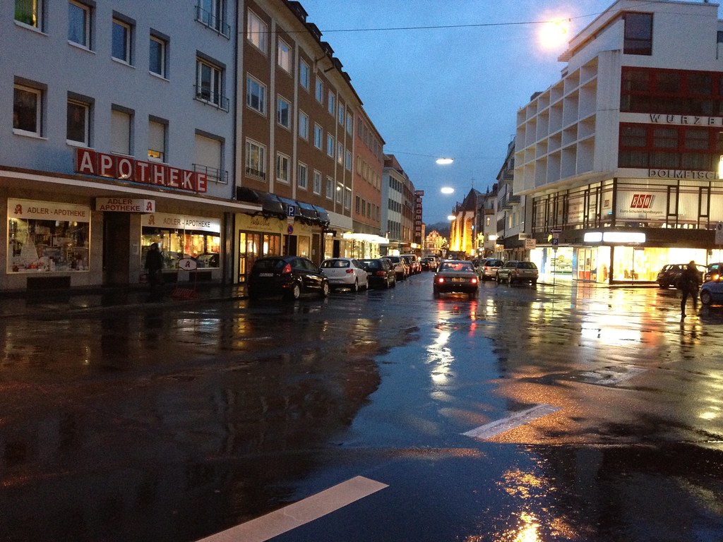 City at Dawn in the Rain Wurzburg Germany Rainy morning … Flickr