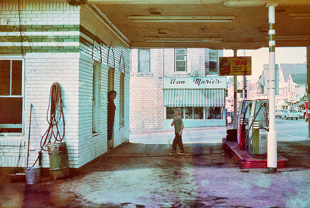 Caribou Maine, Cyr gas station corner High and Main 1965 Flickr