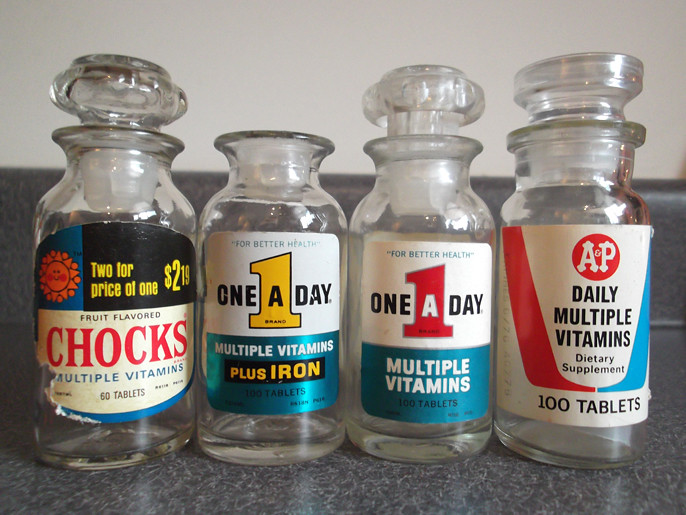 Vintage Vitamin / Vitamins Jars Chocks One A Day A&P Flickr