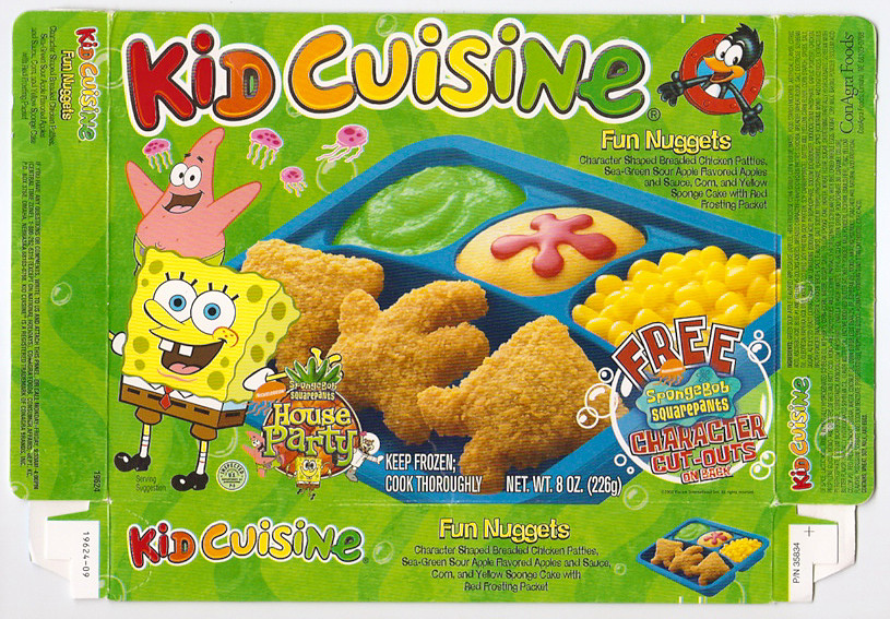 2002 Kid Cuisine Sponge Bob Frozen TV Dinner Box Gregg Koenig Flickr