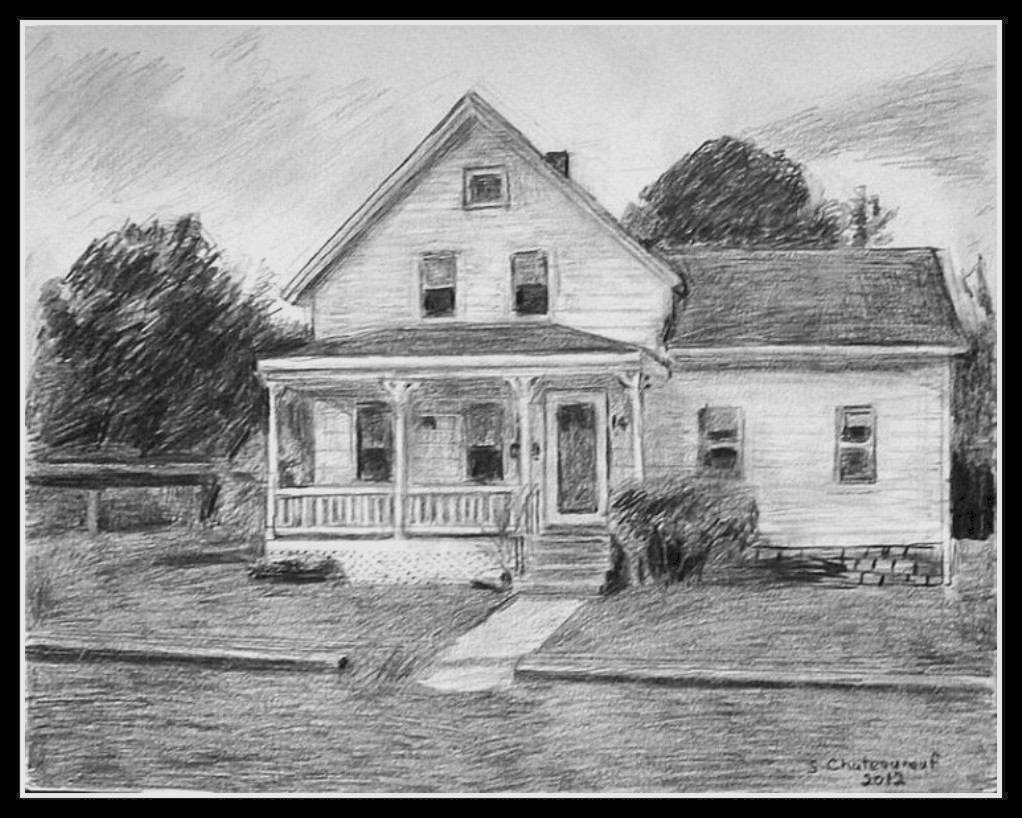 First Pencil Drawing Of A House 14 Drawing by STEVEN CH… Flickr