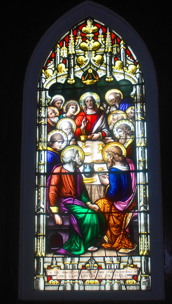 The Last Supper for Easter Stained glass window in St. J… Flickr