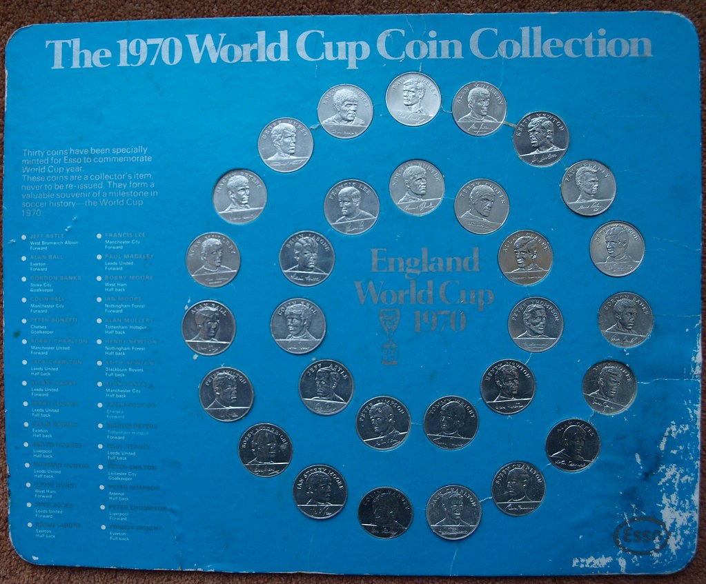 1970 World Cup England players coins Esso In 1970 Esso g… Flickr