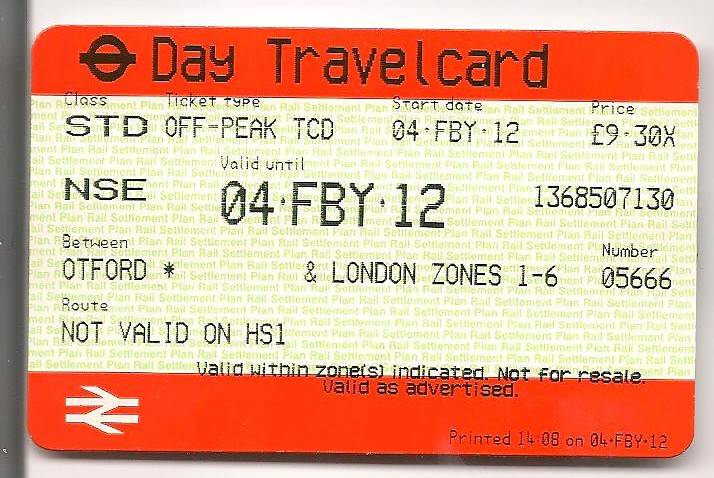 SOUTH EASTERN One Day Travelcard (Offpeak) Southeastern… Flickr