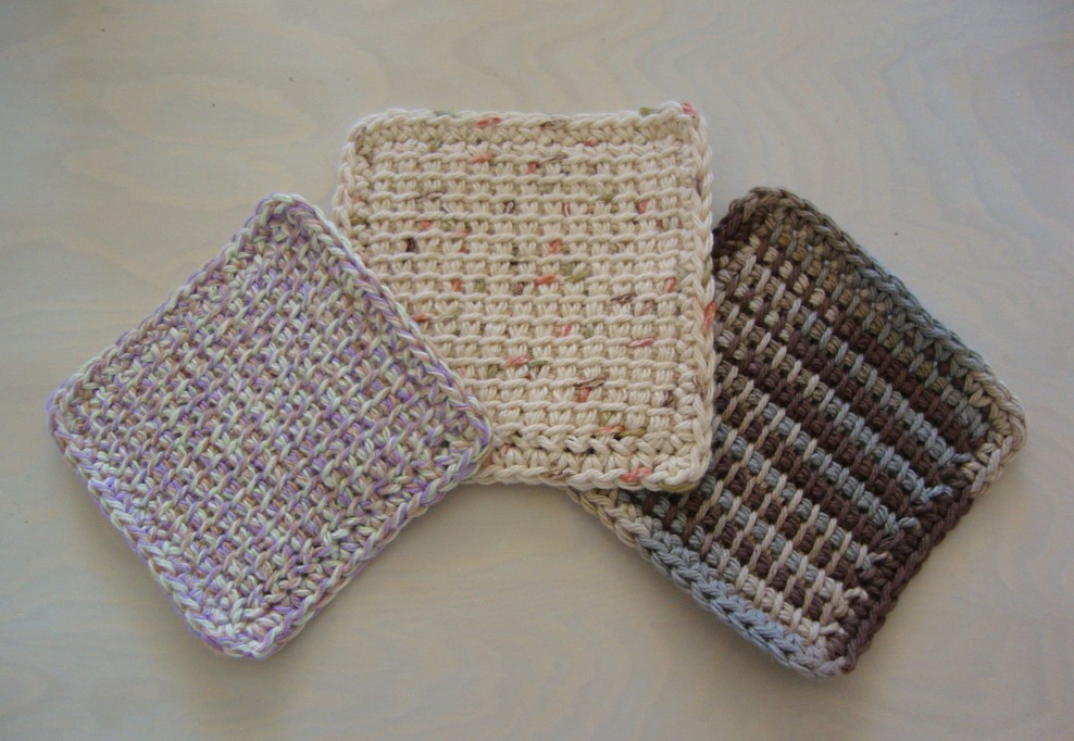 Tunisian Crochet Coasters Simple coasters I made. Used jus… Flickr