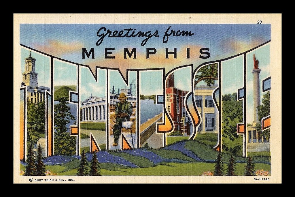 Memphis, TN Vintage Linen Postcard Cosmo Lutz Flickr