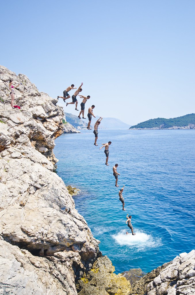 Jumppp Cliff diving in Dubrovnik, Croatia while on the 201… Flickr