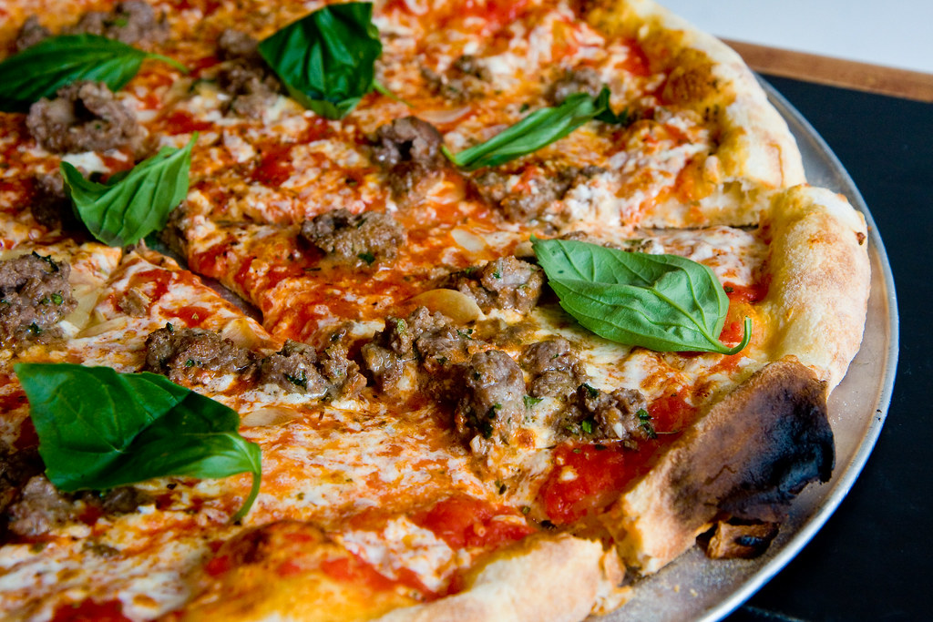 Meatball and garlic pizza, Best Pizza Garrett Ziegler Flickr