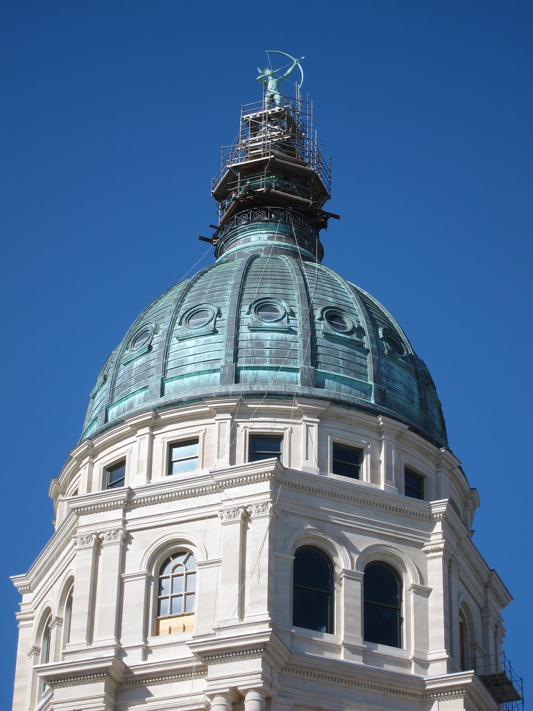 Kansas Capitol dome statue Kansas warrior "Ad Astra" Flickr