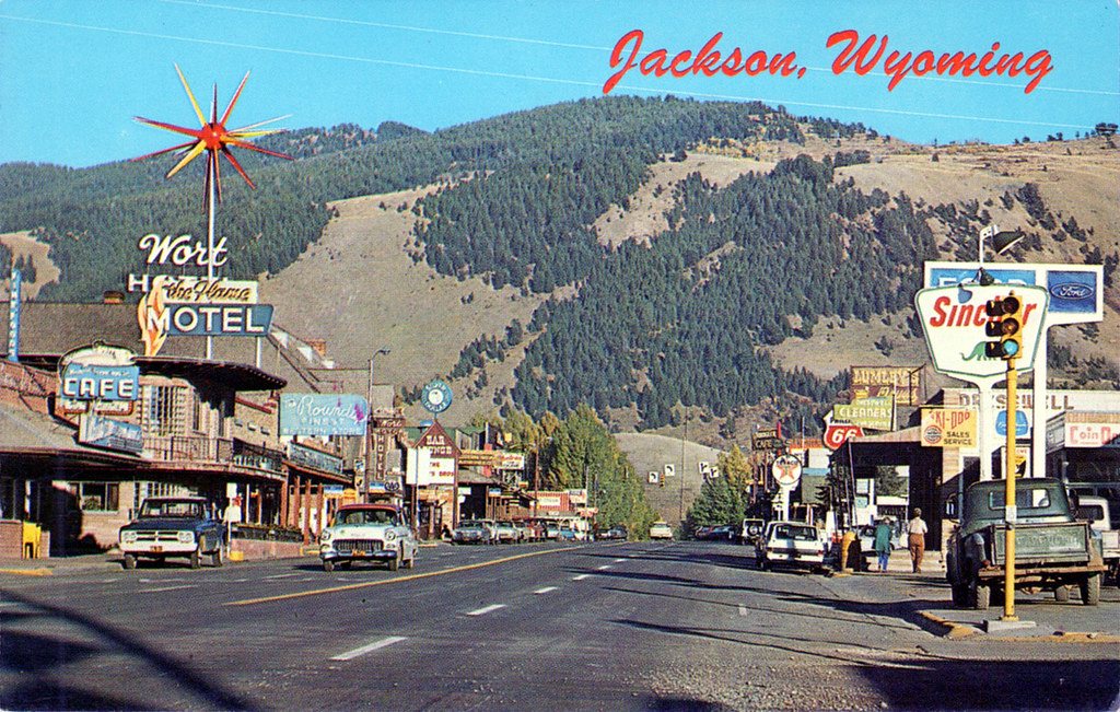 jackson wyoming street scene 1960s Ryan Khatam Flickr