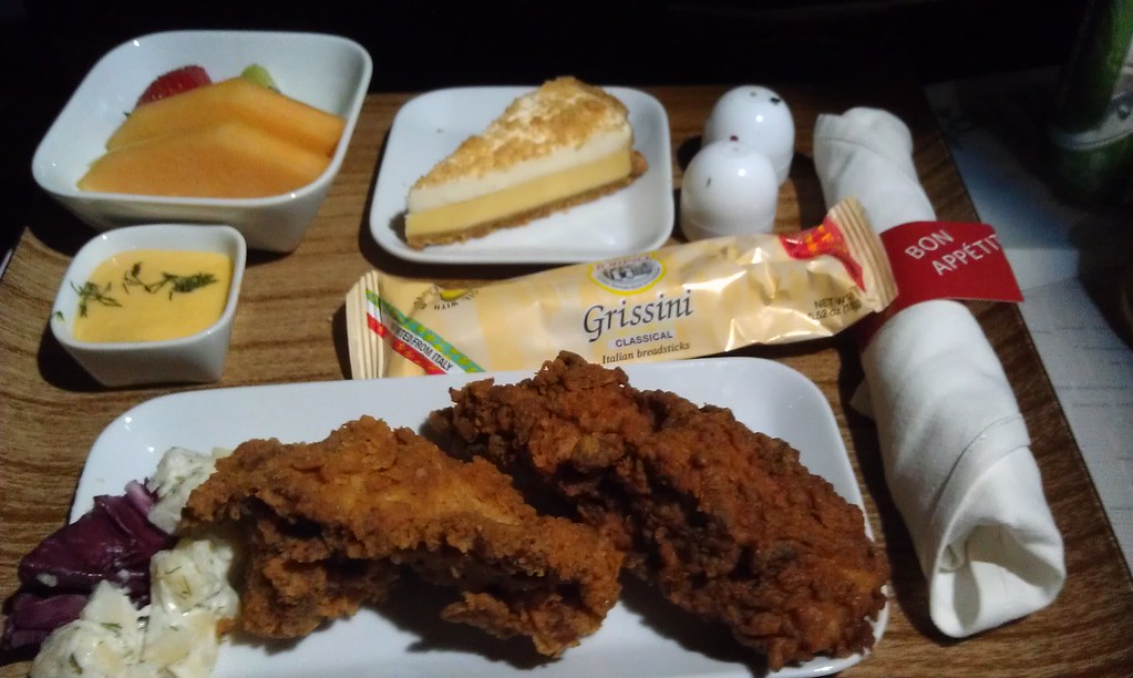 Delta Air Lines First Class Meal Dinner ATLLGA Fried Ch… Flickr