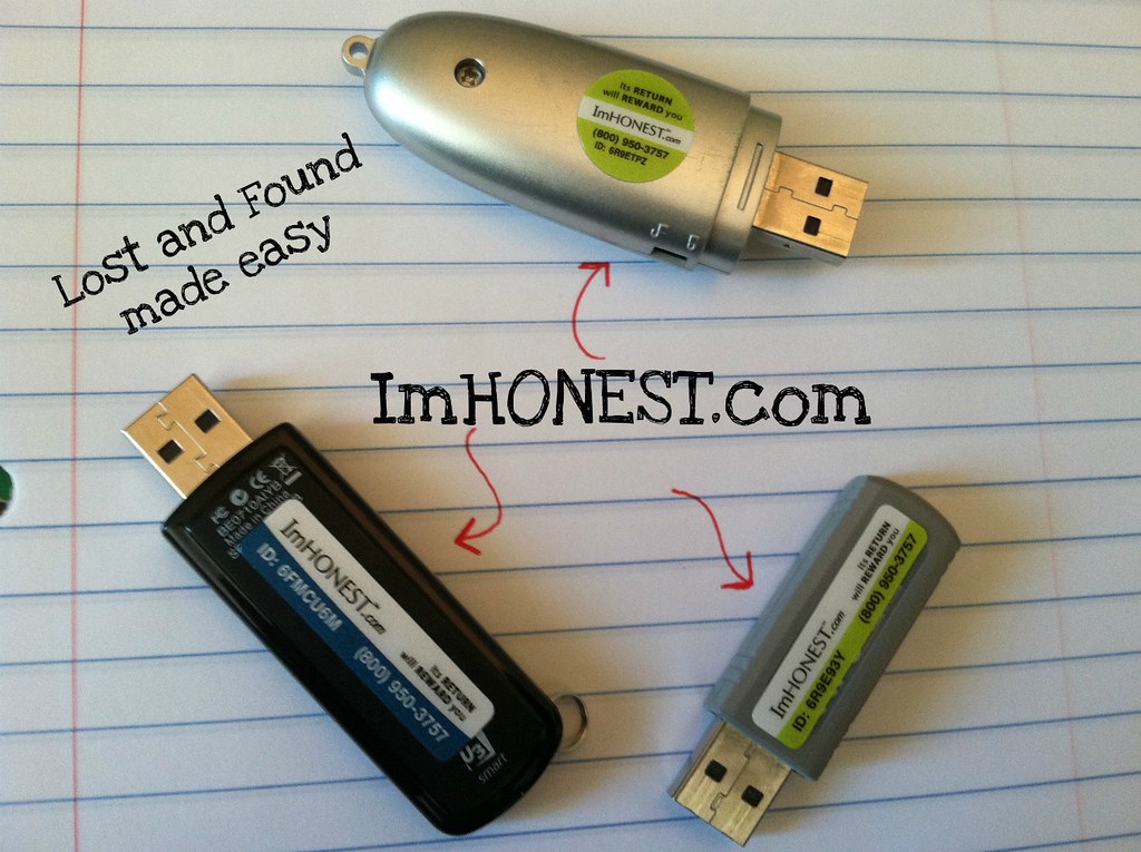 ImHONEST labels on USB drives USB drives are some of the m… Flickr