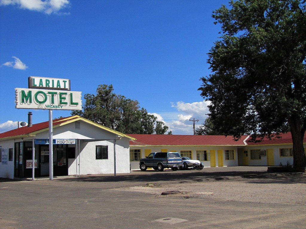 Lariat Motel On old Route 66 in Moriarty, New Mexico. jimsawthat