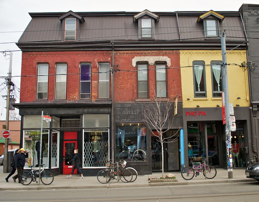 Queen West shops Shops at Queen St West and Manning Ave. William