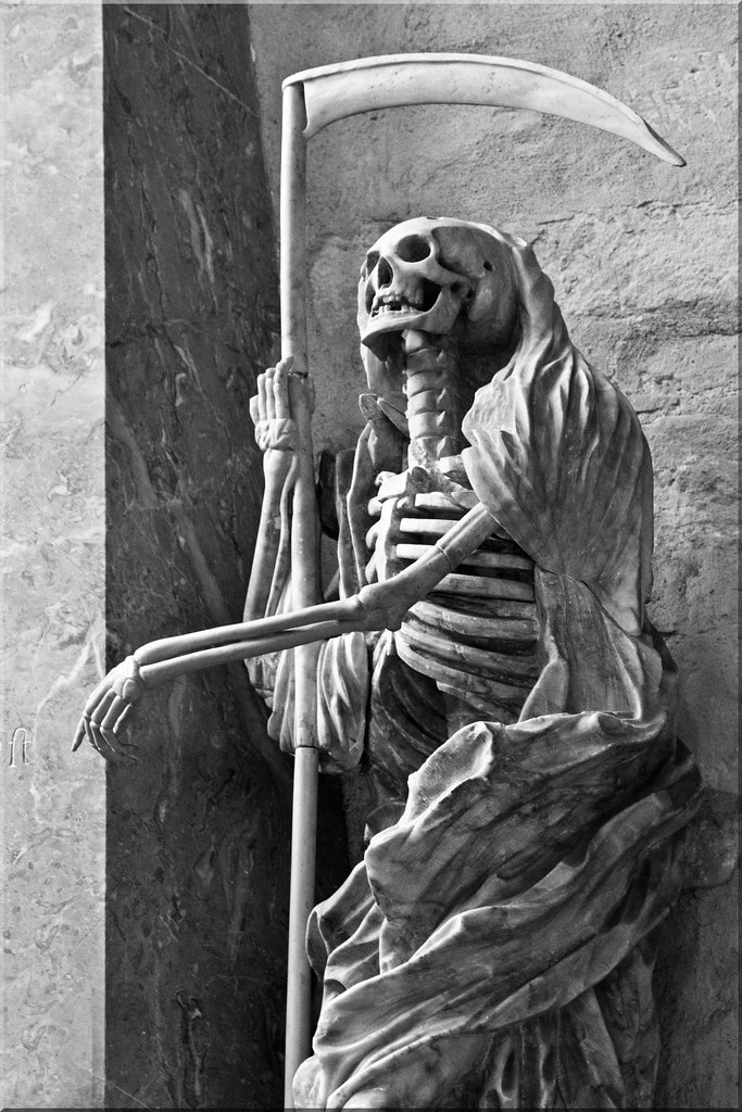 Grim reaper A statue, seen in the Dom of Trier. Some extra… Flickr