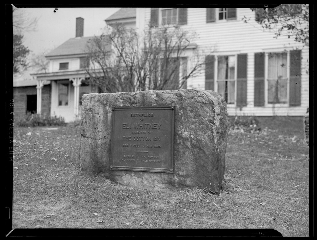 Monument to Eli Whitney at his birthplace in Westboro Flickr