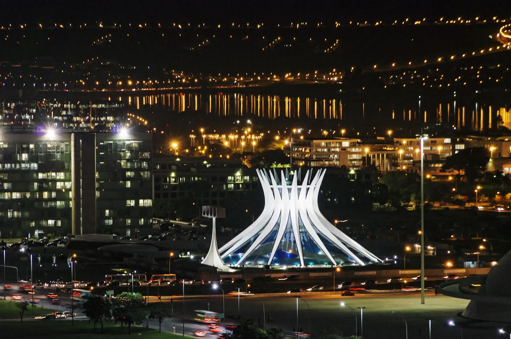 Brasilia Cathedral at Night This cathedral was designed by… Flickr