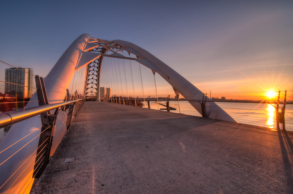Humber Bay Bridge at Sunrise Humber Bay Arch Bridge at
